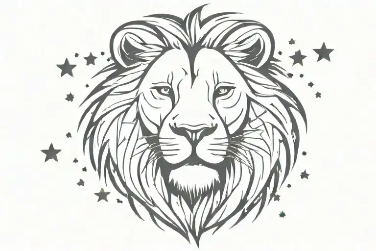 A Lion With Stars