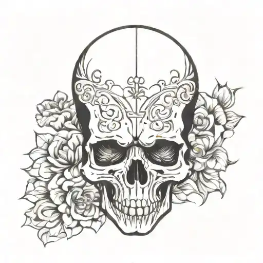 Skull Engraving Style