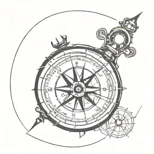 Compass With Clock
