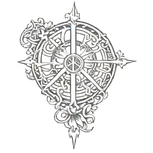 Peace Tattoo With Religious Symbols Incorporated