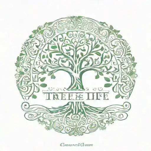 A Tree Of Life With The Names Kieran And Evelyn