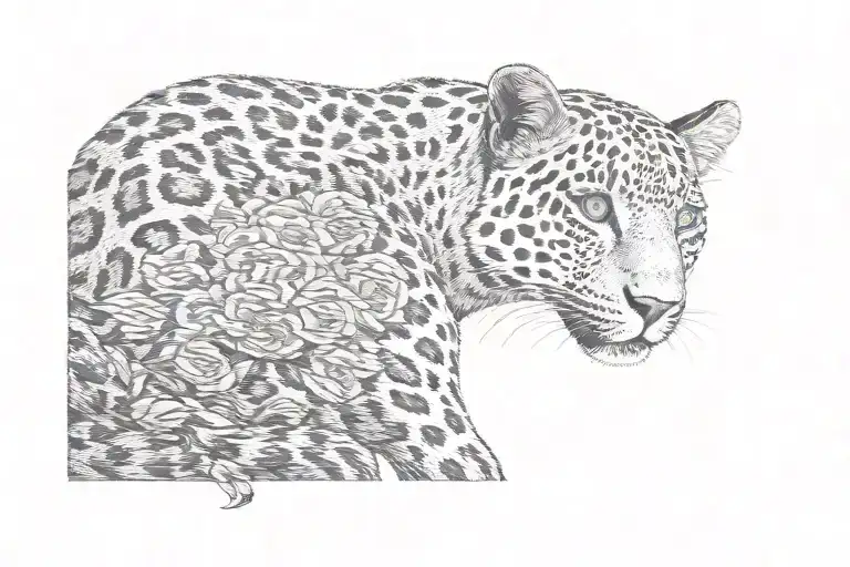 A Leopard And Rose
