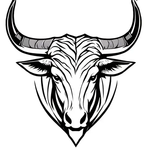 Taurus Zodiac Symbol And Bullhead