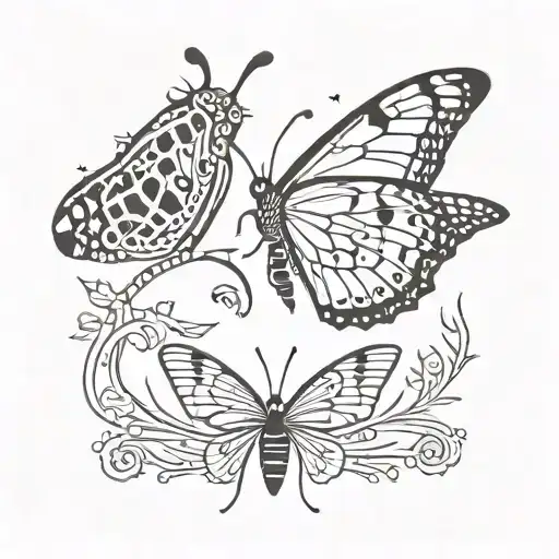 A Moth And A Caterpillar