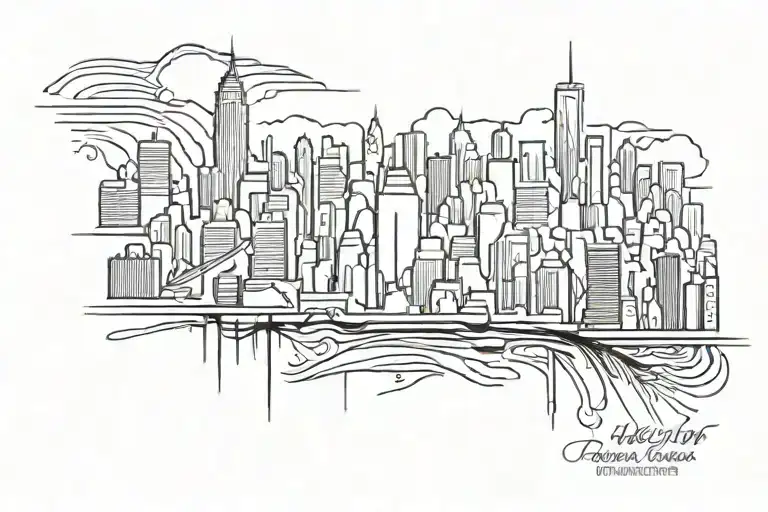 New York City Skyline Silhouette