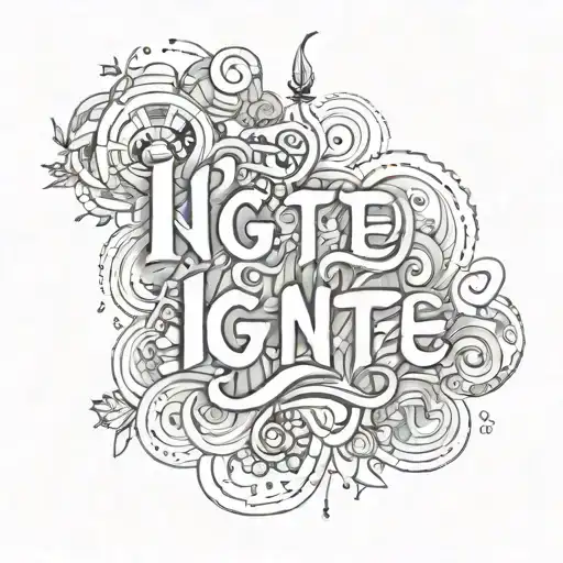 The Word Ignite Drawn