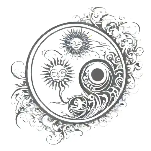 Humanoid Yin Yang Symbol