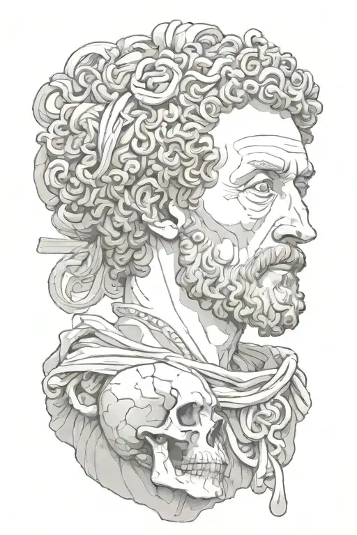 Marcus Aurelius And Skull