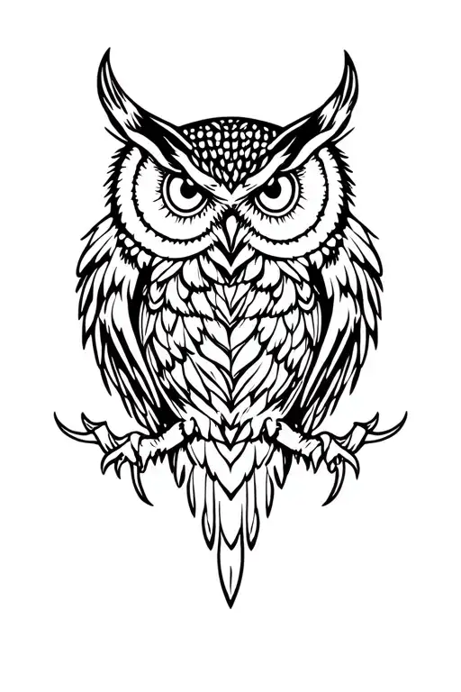 Owl With Demon Wings