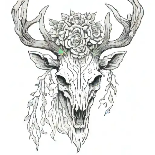 Stag Skull Face
