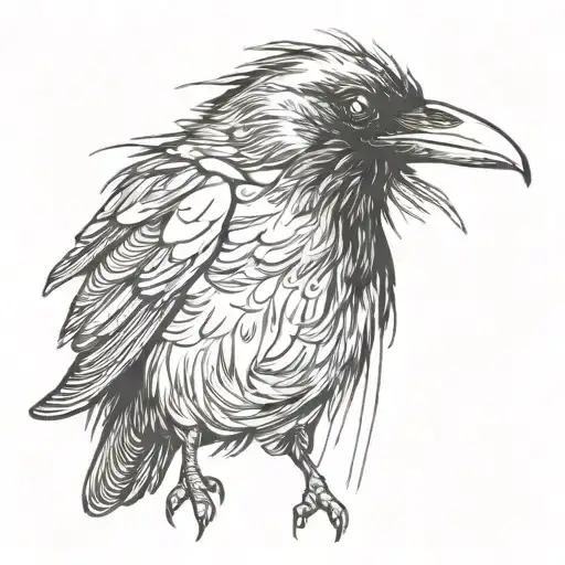 A Crow Carring An Eye