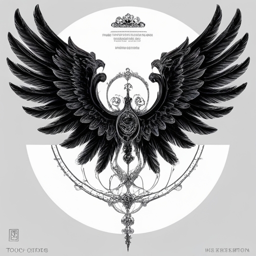 Crimson Wings of Fate’s Path Tattoo idea