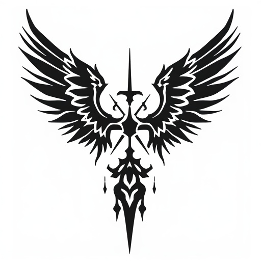 Crimson Wings of the Eternal Dawn Tattoo idea