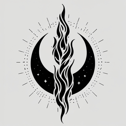 Sacred Moonfire Tattoo idea