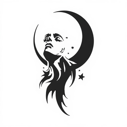 Whispers of the Silent Moon Tattoo idea