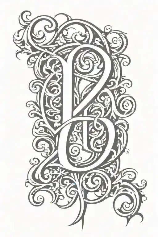 Letter H Gothic Style