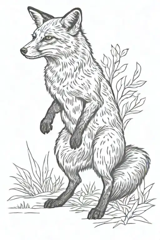 Fox On Hind Legs