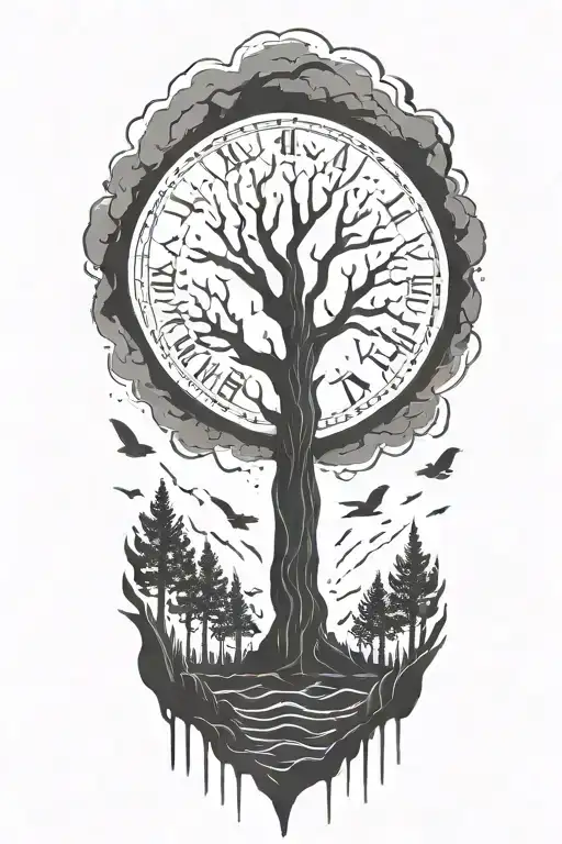 Peace And Lightining Storm And Time And Nature