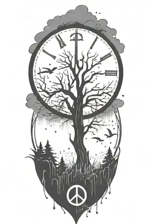 Peace And Lightining Storm And Time And Nature