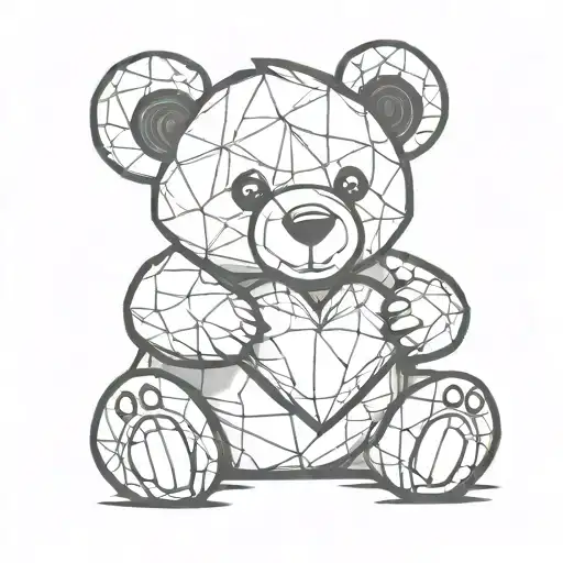 Crystal Teddy Bear Holding A Heart Shape