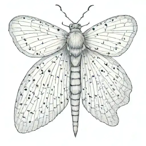 Slender Moth Open Wings