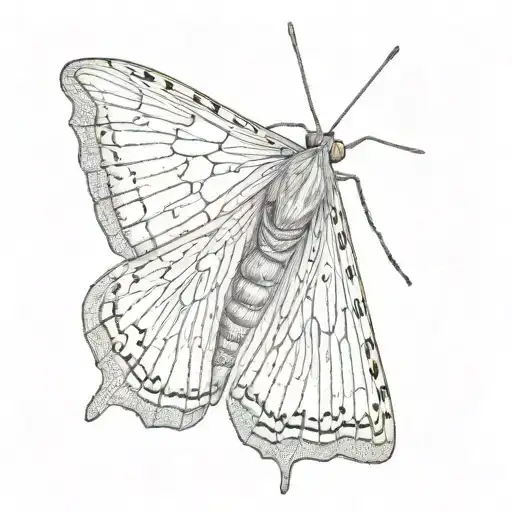 Slender Moth Open Wings