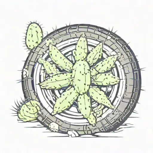 Cactus And Tire