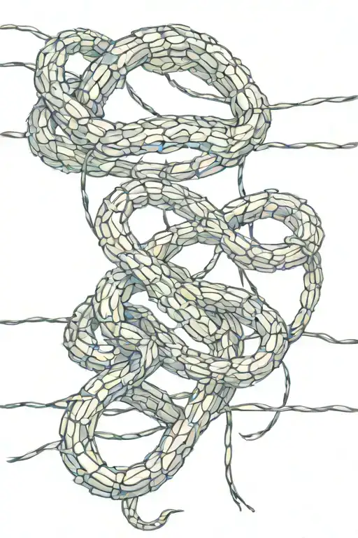 Barbed Wire And Snake Wrapped