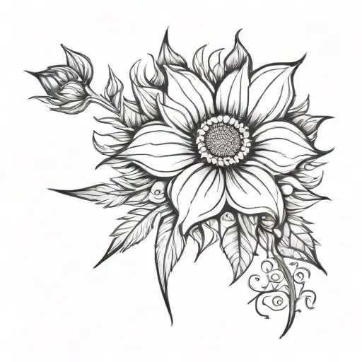 Floral Sunflower Hibiscus Purple Thistle Lavender