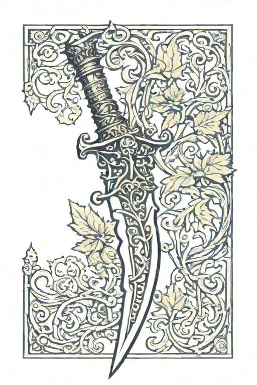 Dagger With Vine Wrapped