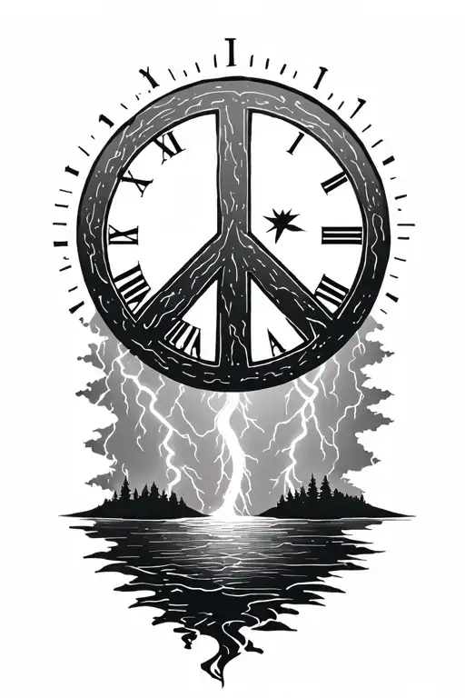 Peace And Lightining Storm And Time And Nature