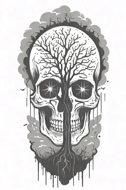 Peace And Lightining Storm And Time And Nature Featuring Skull