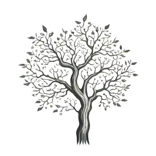 Tree Branch Tattoo Wrapped Around Wrist