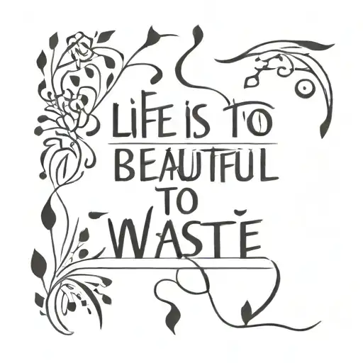 Life Is To Beautiful To Waste It On Being Sad
