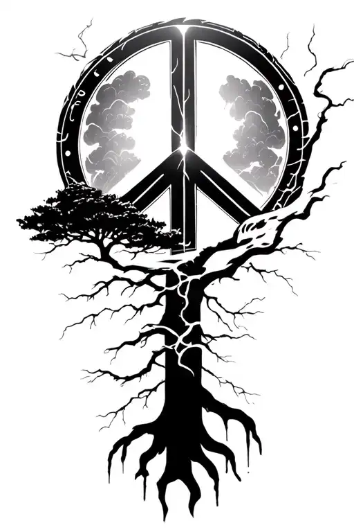 Peace And Lightining Storm And Time And Nature