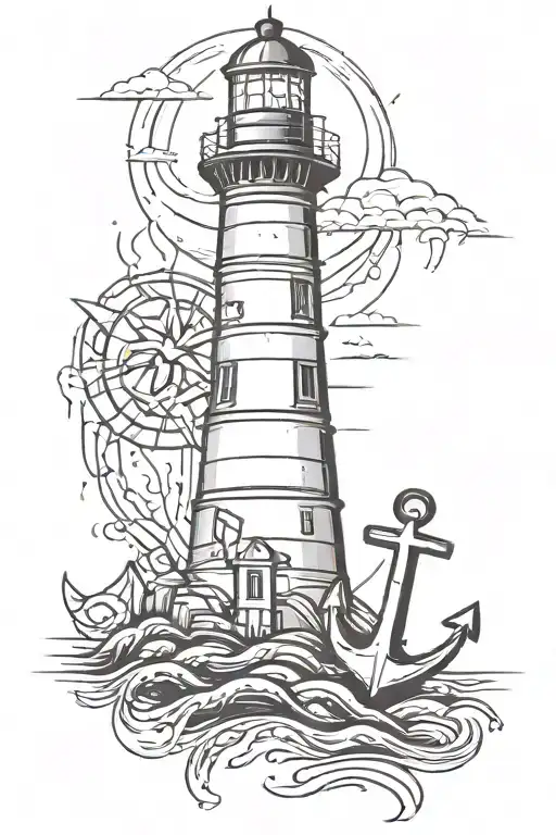 Lighthouse And Anchor