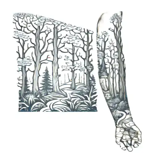 Forest Tattoo Sleeve