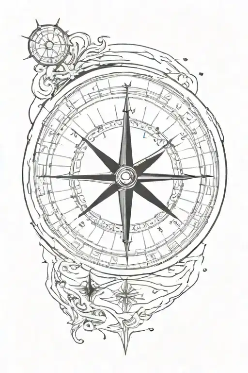 Travelers Compass With River