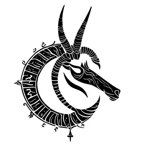 Capricorn Sign With The Name Of Srianand