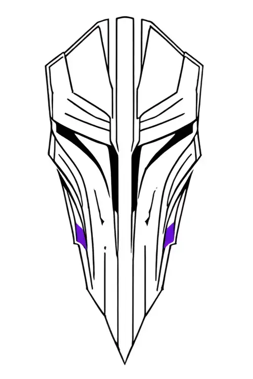 Star Wars Mandalorian Mythosaur Crest With Purple Background