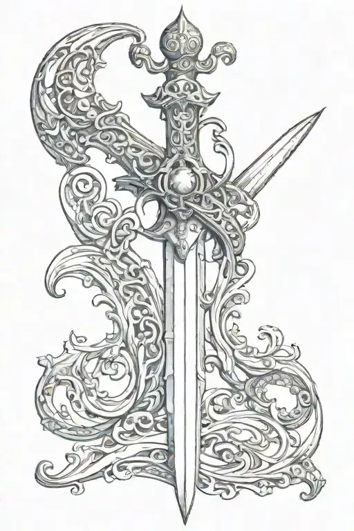 Dagger With Crescent Moon In The Hilt