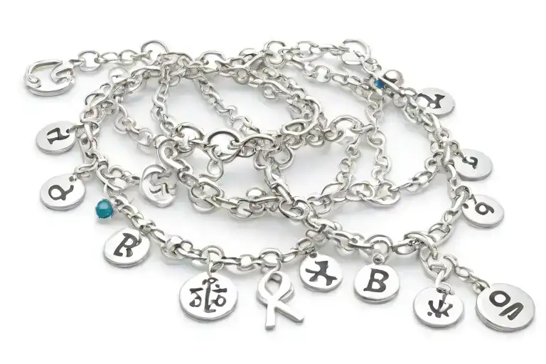 Ankle Bracelet Charms And Initials