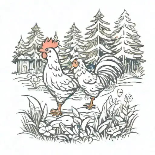 Chicken And Forest