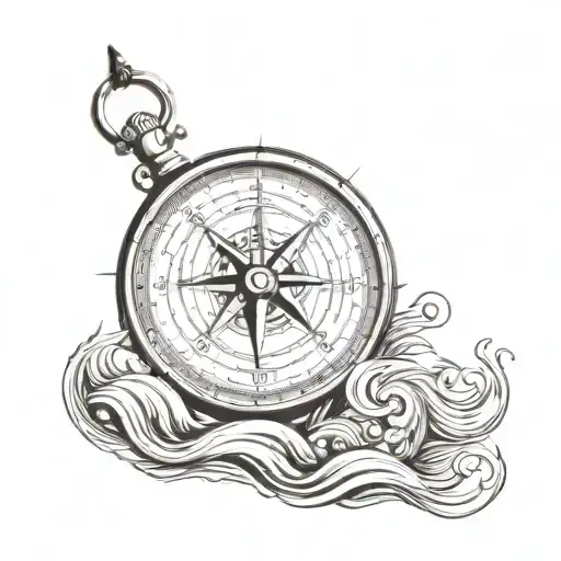 Compass And Wave