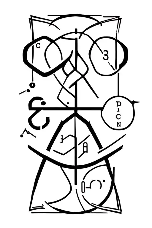 Chemistry Symbols Intertwined