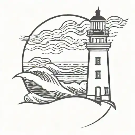 Lighthouse With Waves Crashing