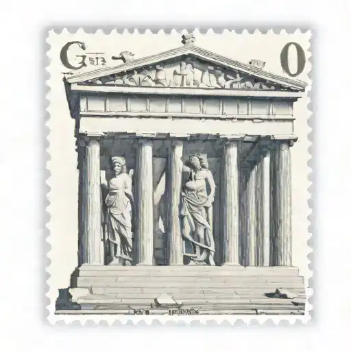 Parthenon Greece Postage Stamp