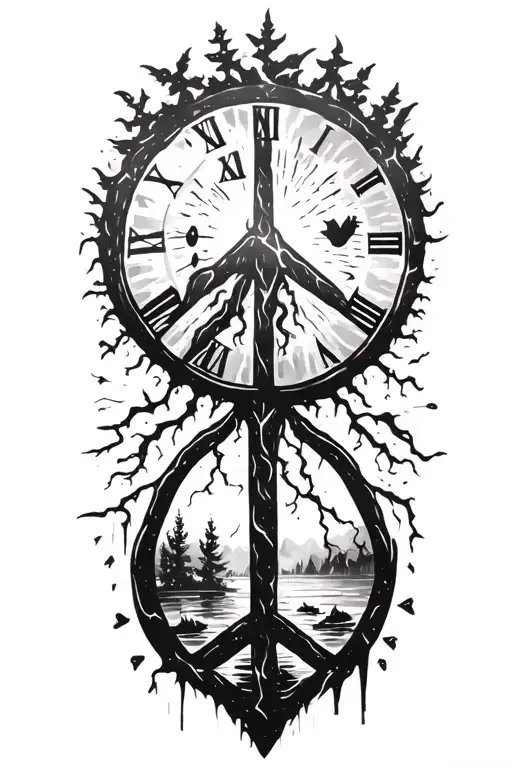 Peace And Lightining Storm And Time And Nature