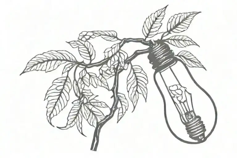 Light Bulb With Rowan Tree