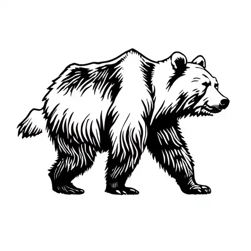 Rocky Mountains With Bear Walking